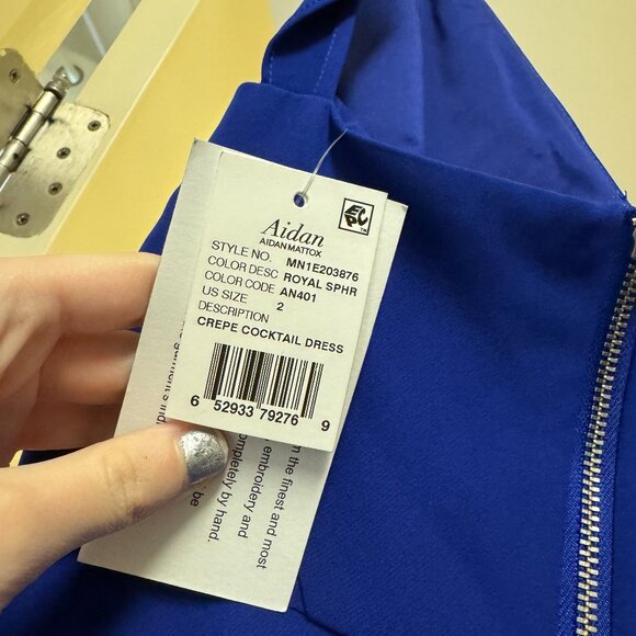 Aidan by Aidan Mattox Crepe Cocktail Dress NWT - Picture 4 of 4